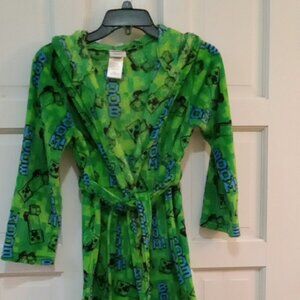 Minecraft Bots Green Little Boys Knee Length Robe